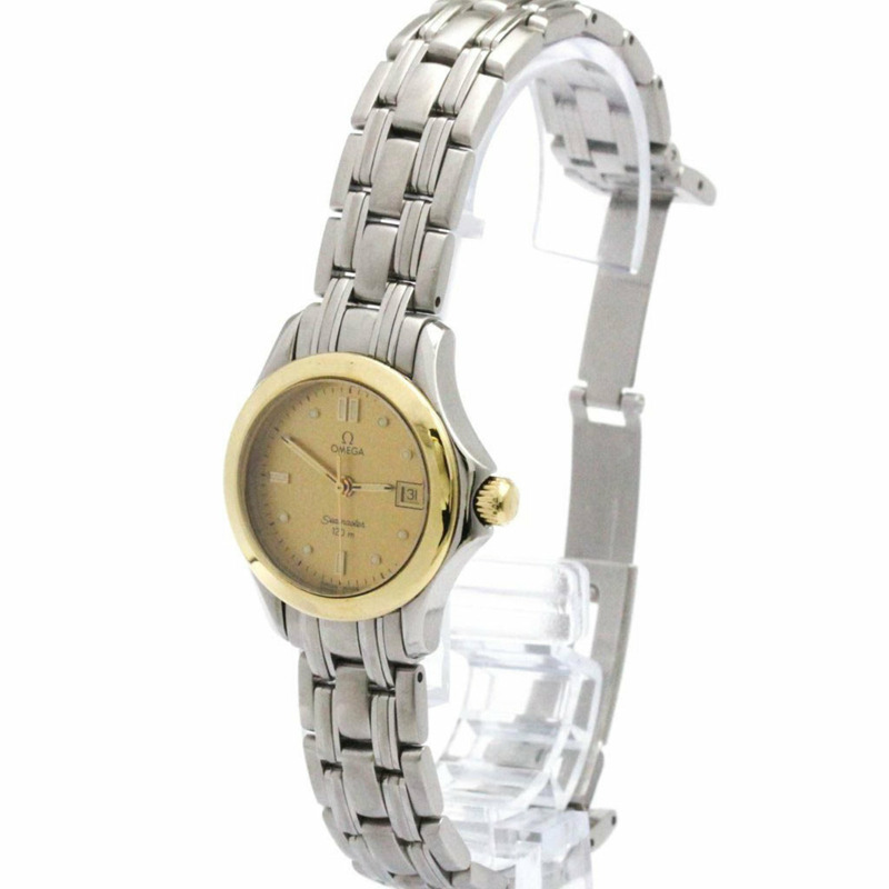 歐米茄海馬系列 120 公尺 18K 金鋼女錶 2371.10 拋光-1