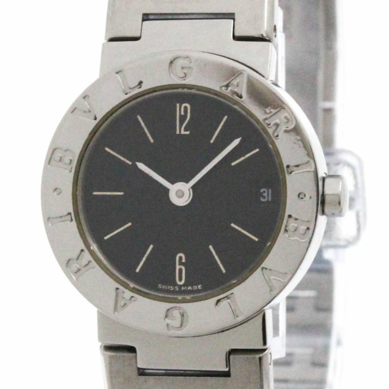 BVLGARI BVLGARI-BVLGARI 鋼石英女錶 BB23SS 拋光-0
