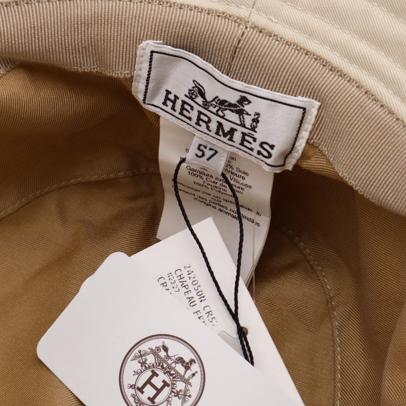 HERMES Harper lift漁夫帽 - 米白 57-3
