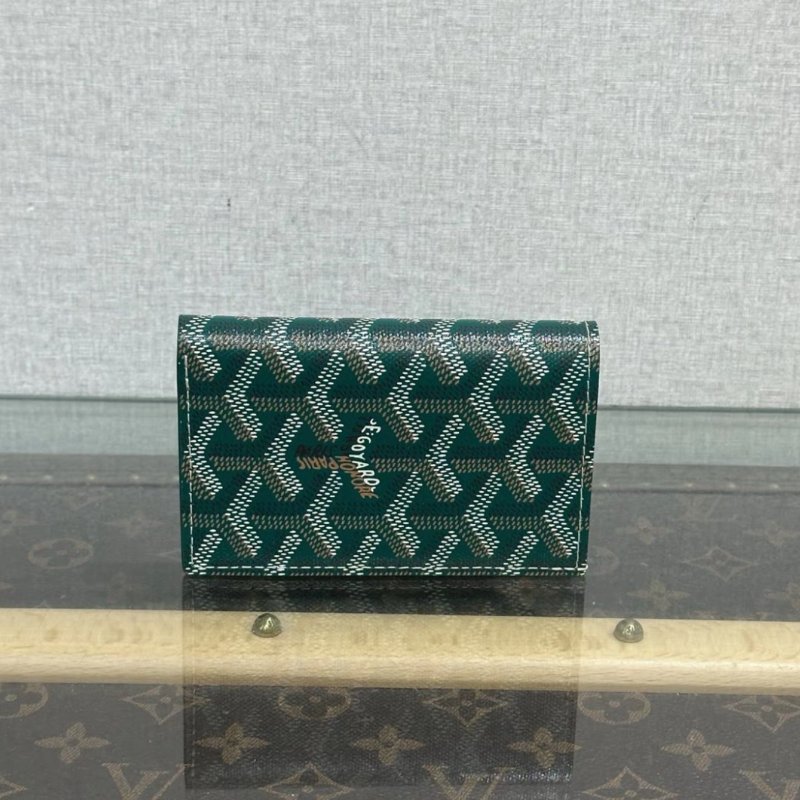 GOYARD 綠色老花零錢包卡包10*8 99新-0