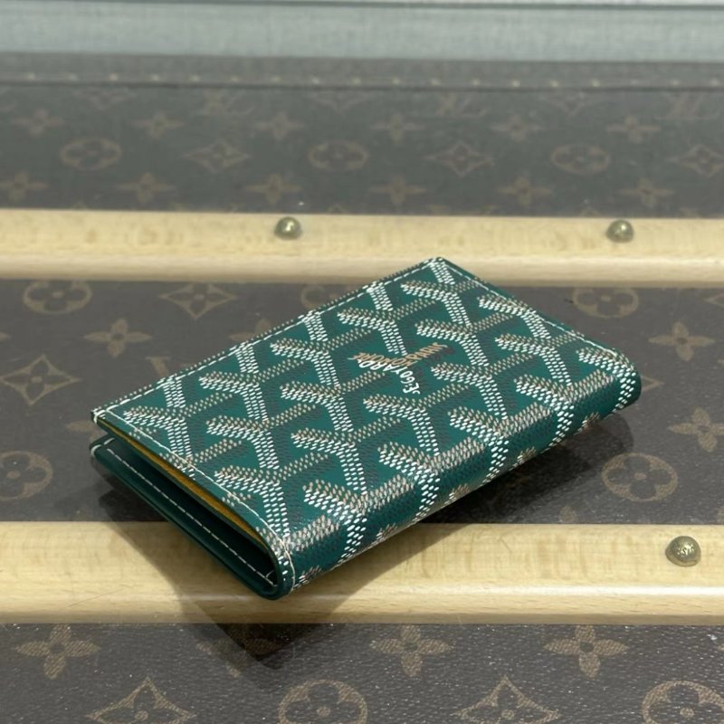 GOYARD 綠色老花零錢包卡包10*8 99新-2