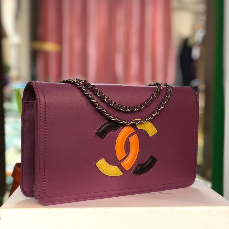 二手CHANEL 單肩袋 紫色漆皮-0