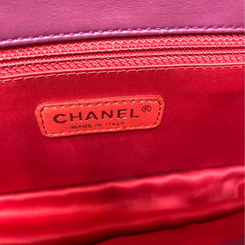 二手CHANEL 單肩袋 紫色漆皮-3