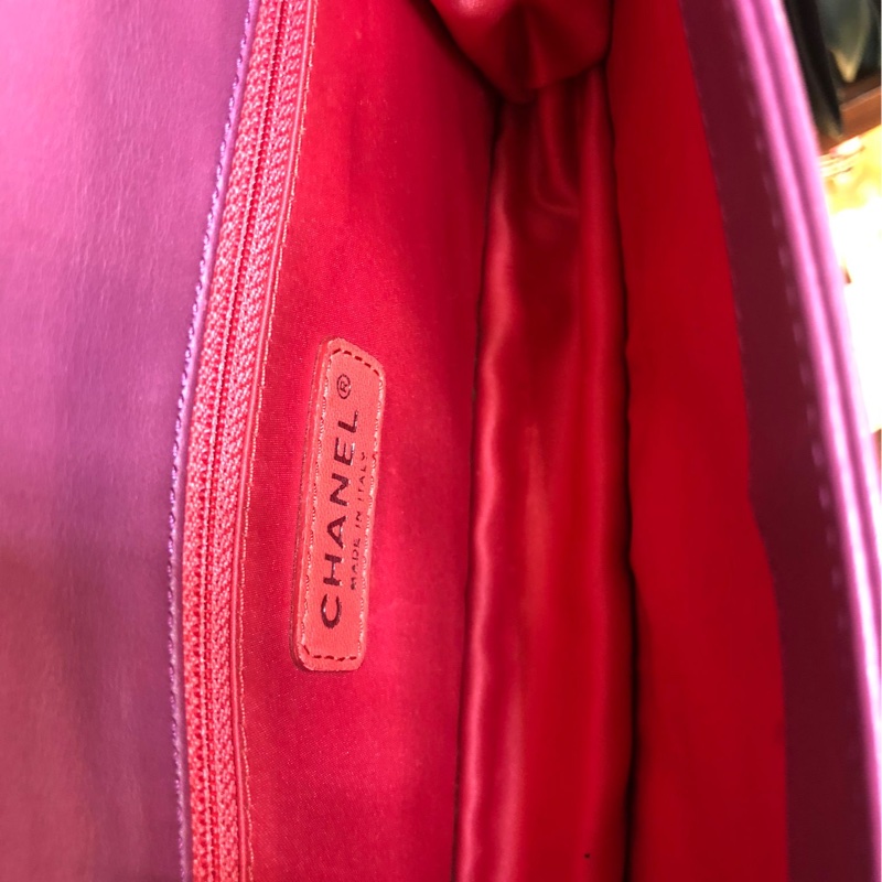 二手CHANEL 單肩袋 紫色漆皮-4