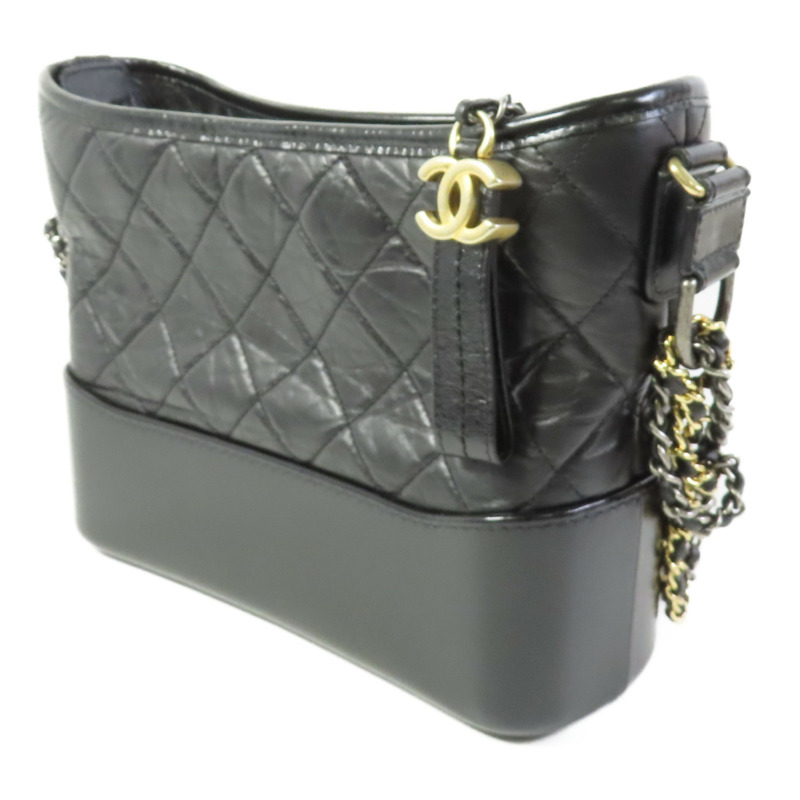 CHANEL 牛皮皮革Gabrielle Medium鏈帶肩背袋-2