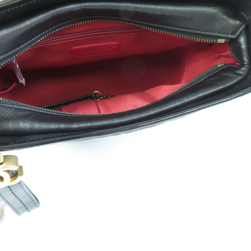 CHANEL 牛皮皮革Gabrielle Medium鏈帶肩背袋-4