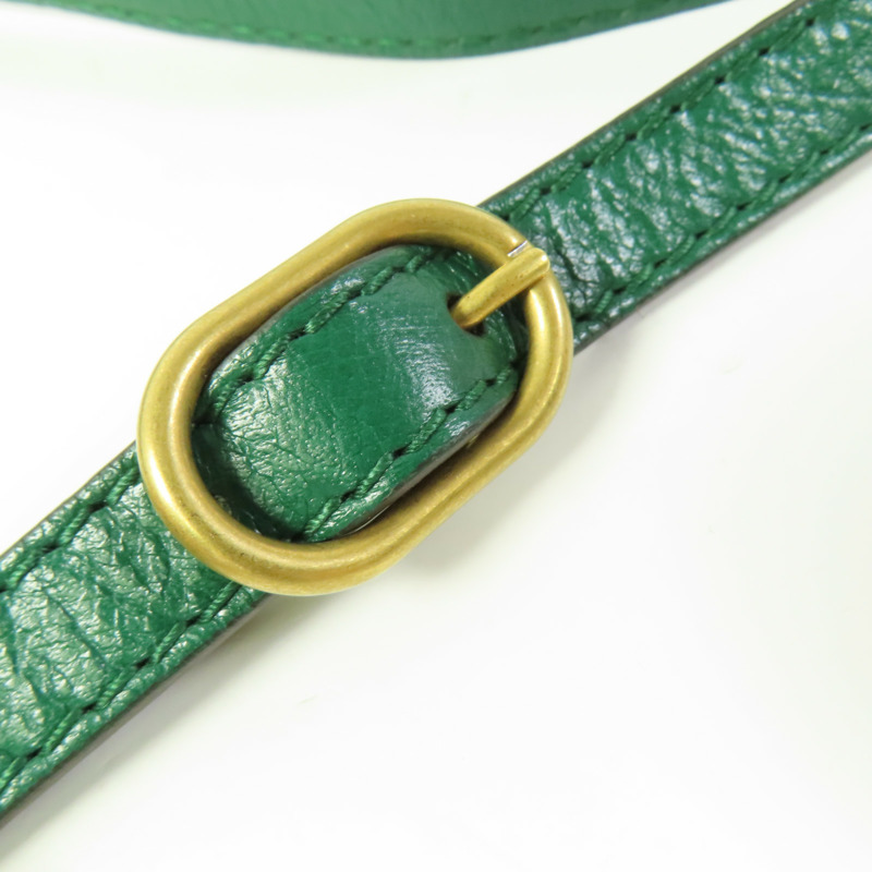 GUCCI 牛皮皮革Shoulder Bag金扣肩背袋-13