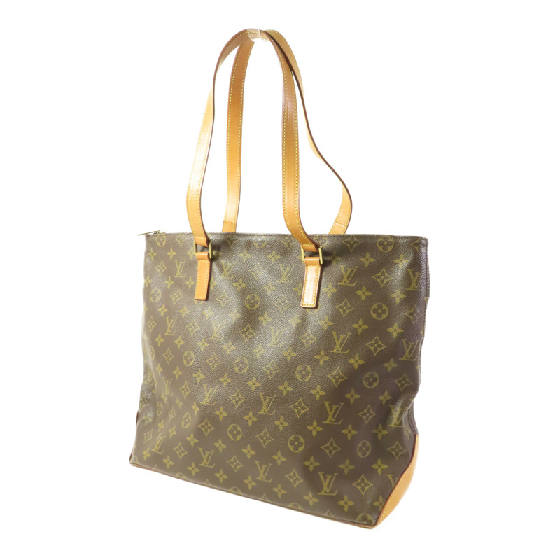 LOUIS VUITTON Monogram Cabas Mezzo金扣肩背袋棕色-2