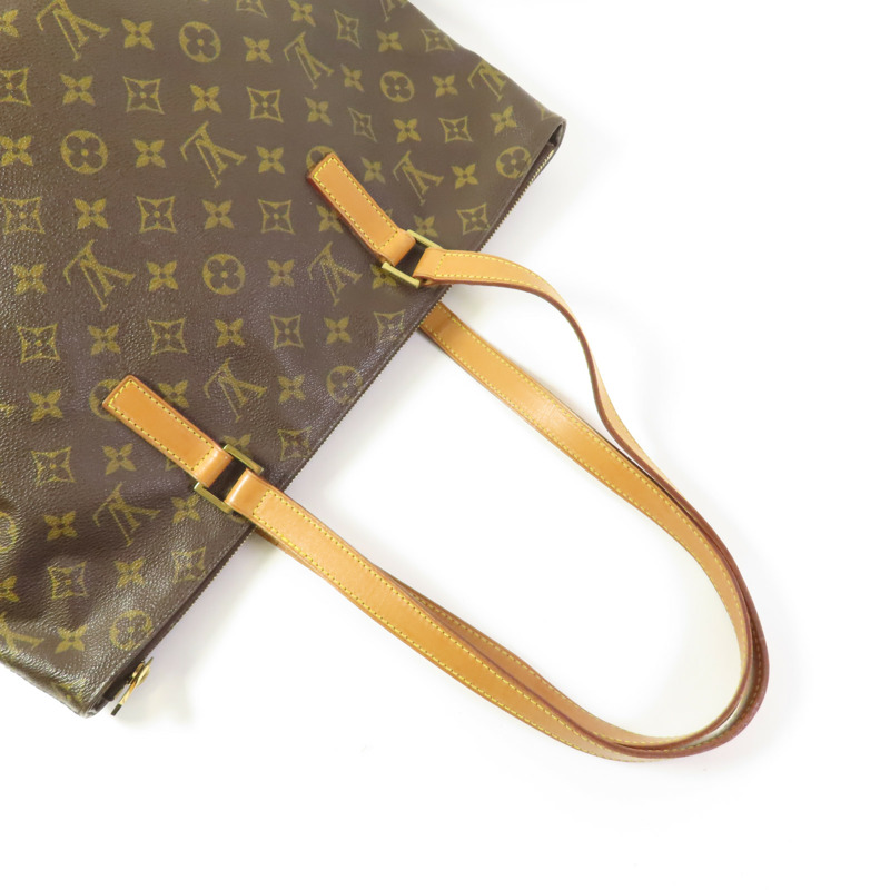 LOUIS VUITTON Monogram Cabas Mezzo金扣肩背袋棕色-6