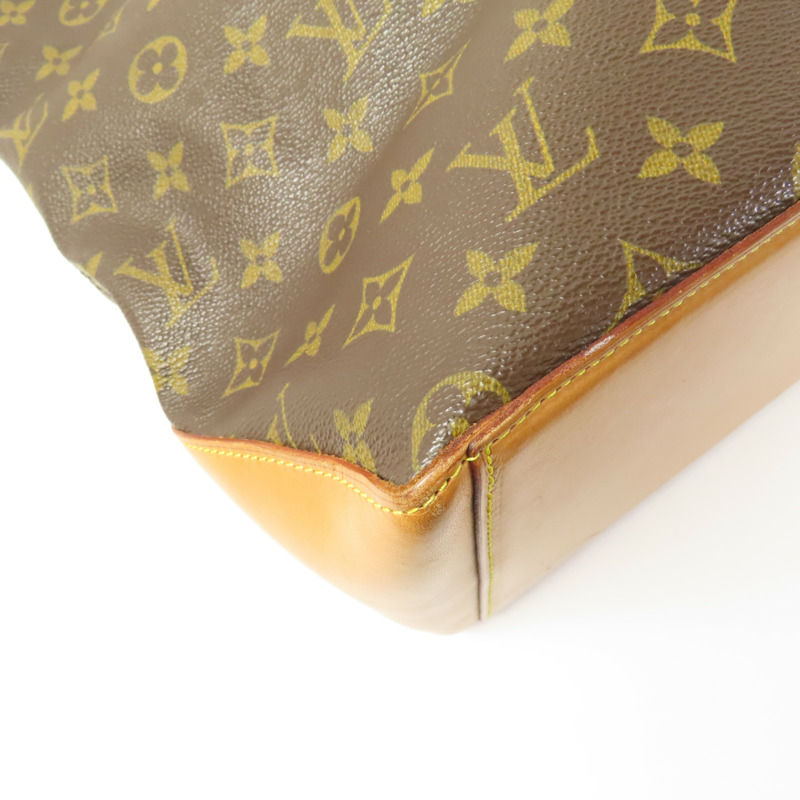 LOUIS VUITTON Monogram Cabas Mezzo金扣肩背袋棕色-9
