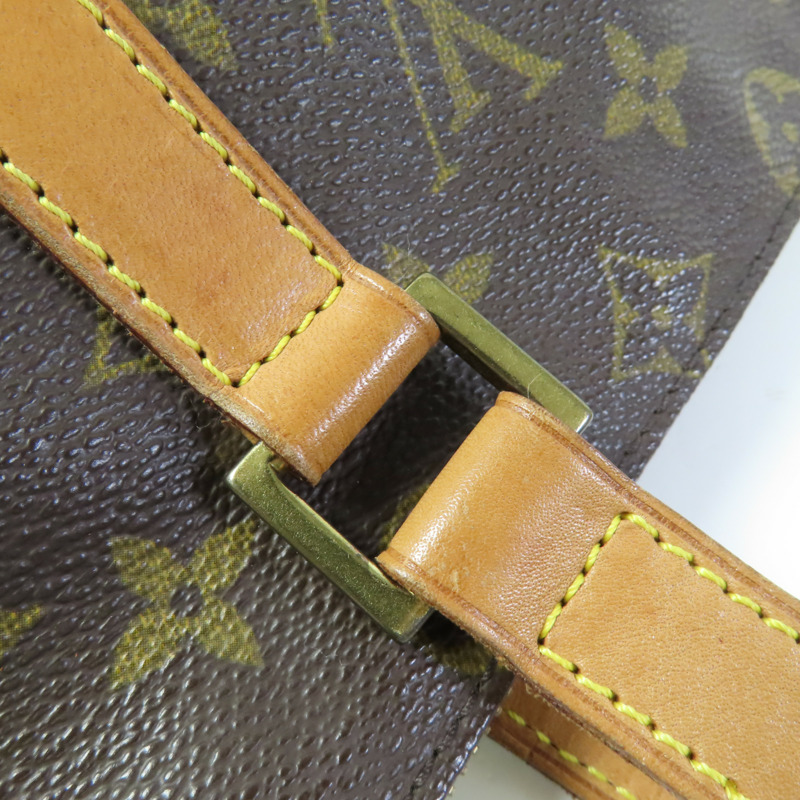 LOUIS VUITTON Monogram Cabas Mezzo金扣肩背袋棕色-11
