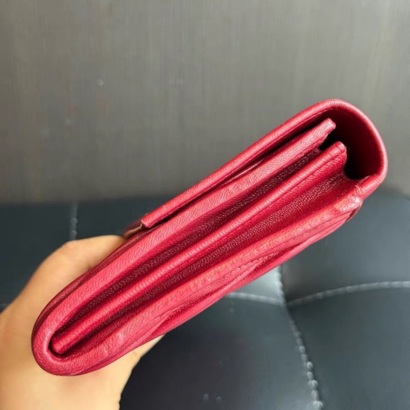 miumiu 手拿包 錢包大紅色羊皮 23*2*13cm 99新-3