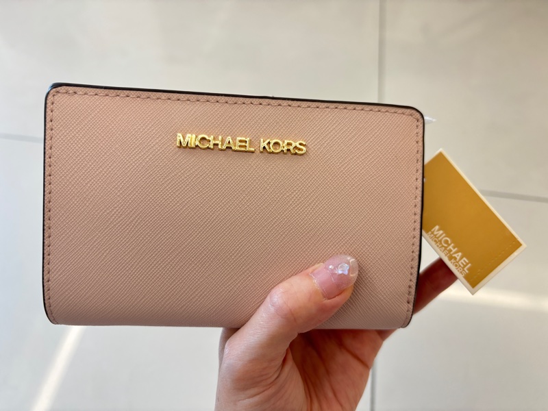 Michael kors 粉色中夾-0