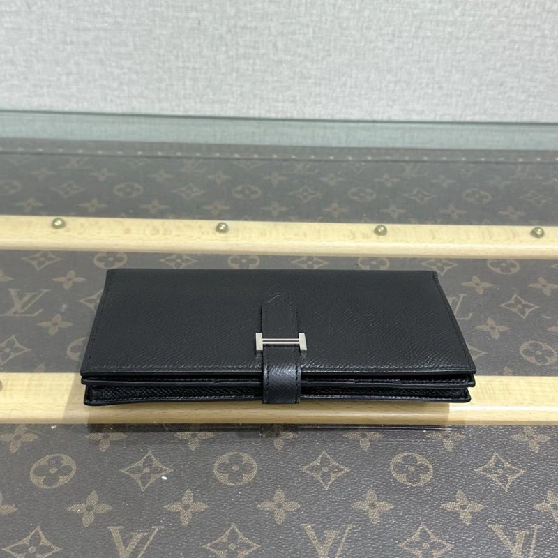 HERMES bearn H 黑銀長夾 17.5*9*2 98新配件塵袋-3
