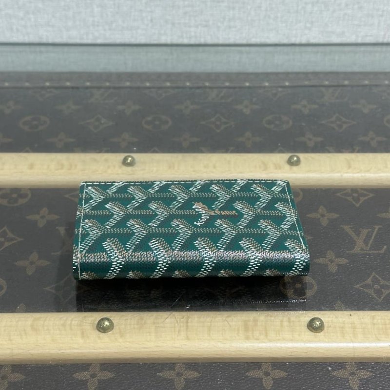 GOYARD 綠色老花零錢包卡包10*8 99新-3