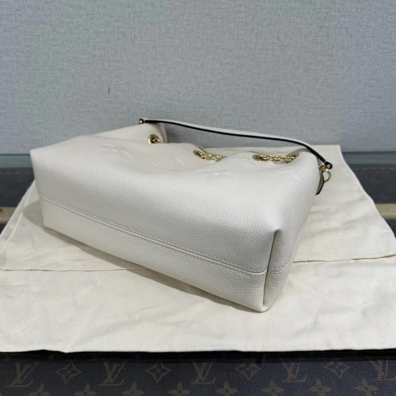 LV 奶白色金扣UNDLE 手提斜背子母包 芯片款 28*22*10 99新配件盒子塵袋-4