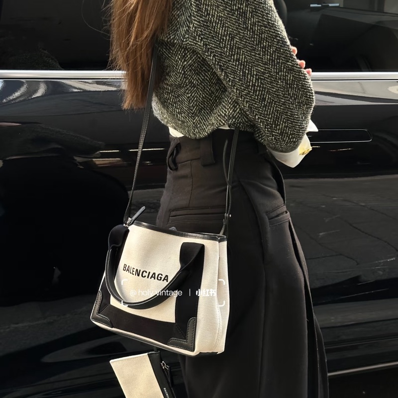 Balenciaga 巴黎世家 Navy XS 帆布包-1