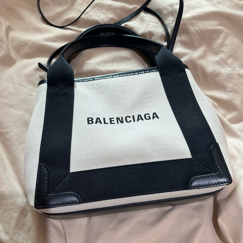 Balenciaga 巴黎世家 Navy XS 帆布包-5