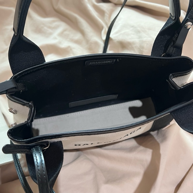 Balenciaga 巴黎世家 Navy XS 帆布包-19