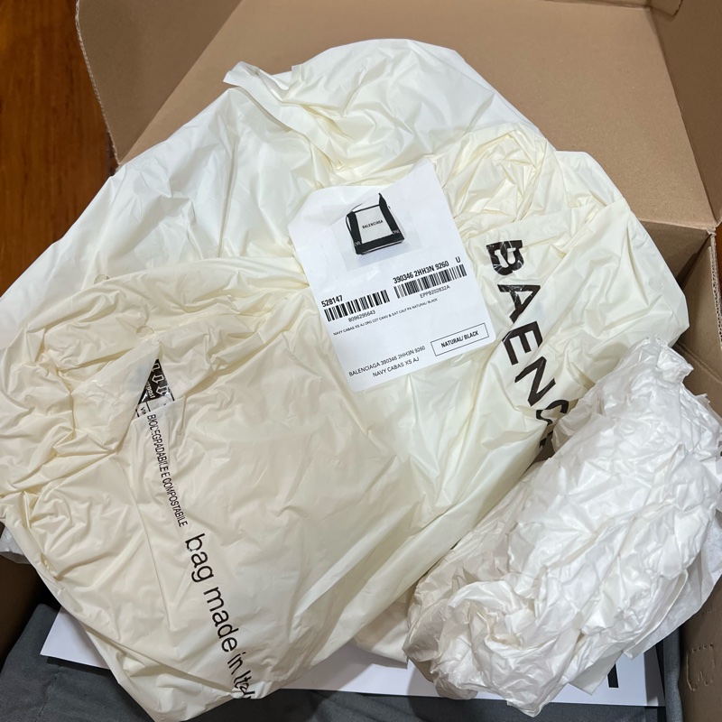 Balenciaga 巴黎世家 Navy XS 帆布包-21