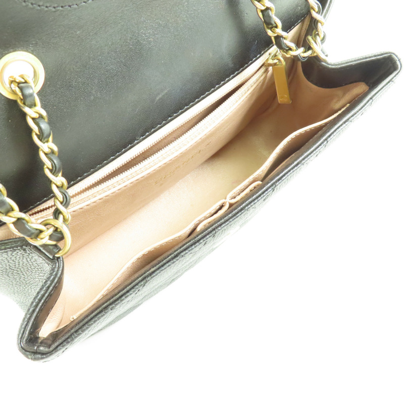 CHANEL 牛皮皮革CC Filigree金扣肩背袋-4