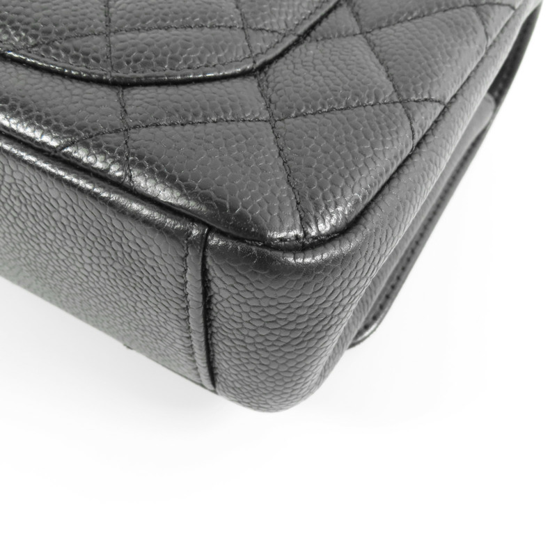 CHANEL 牛皮皮革CC Filigree金扣肩背袋-14