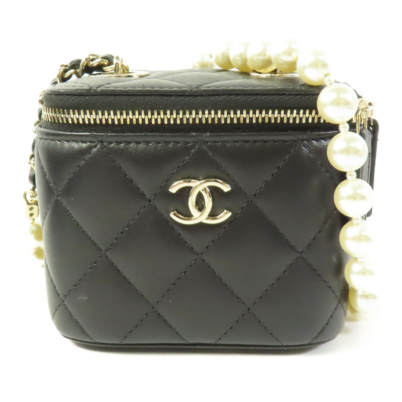 CHANEL 羊皮皮革Mini Vanity Case金扣肩背袋-0