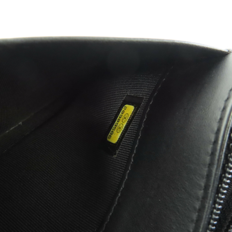 CHANEL 牛皮皮革Long Wallet銀扣長錢包-9