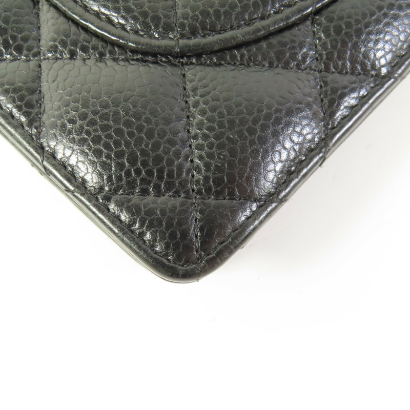 CHANEL 牛皮皮革Long Wallet銀扣長錢包-12