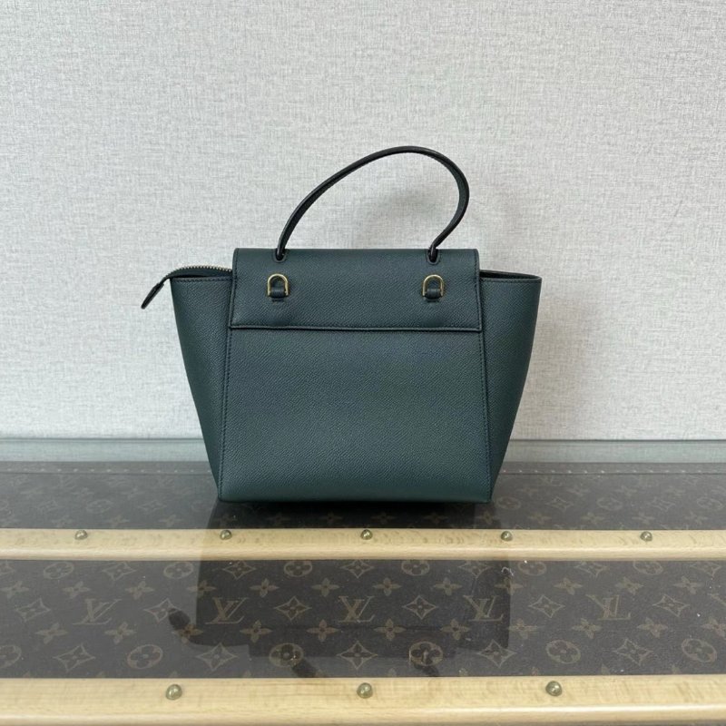 CELINE 綠色金扣小號號鯰魚手提肩背斜背包 24*20*13 98新配件塵袋-2