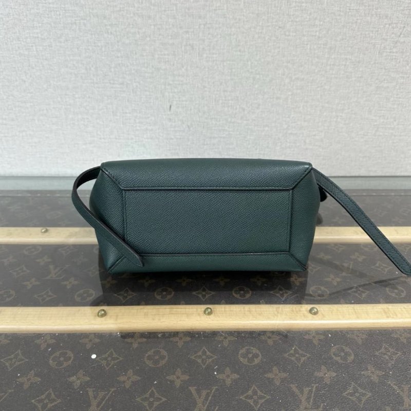 CELINE 綠色金扣小號號鯰魚手提肩背斜背包 24*20*13 98新配件塵袋-4