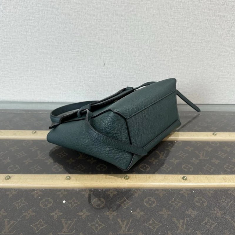 CELINE 綠色金扣小號號鯰魚手提肩背斜背包 24*20*13 98新配件塵袋-5