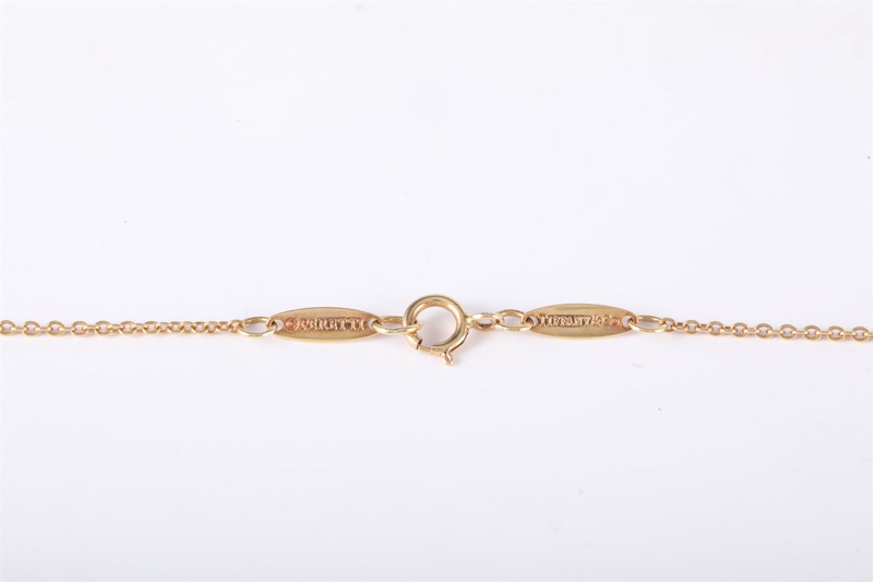 TIFFANY&CO(蒂芙尼) 18K黃金 黃金 愛心 小號項鏈 18K-4