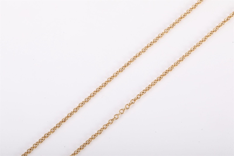 TIFFANY&CO(蒂芙尼) Tiffany Keys 皇冠鑰匙項鏈 中號 3.8cm 半鑽 18K黃金 項鏈 黃金-3