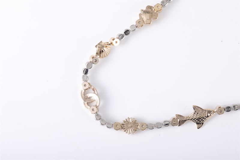 CHANEL(香奈兒)  合金 25C 早春 幾何圖案 水鑽項鏈-2