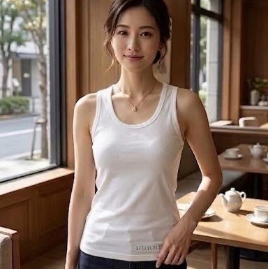 BURBERRY  倫敦 字母背心上衣 米白