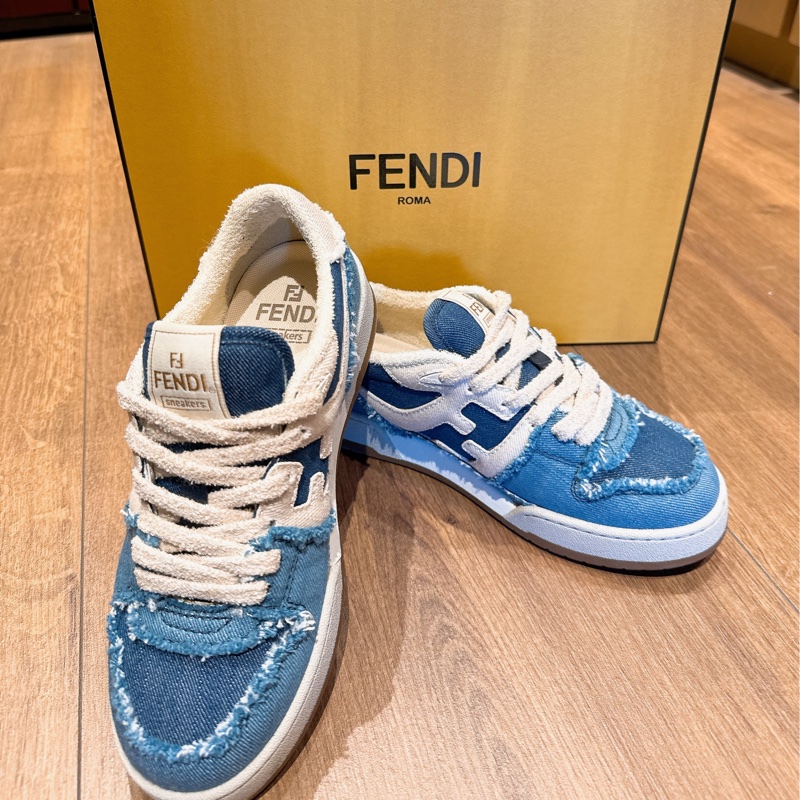 FENDI Match 丹寧低筒鞋 牛仔鞋-0
