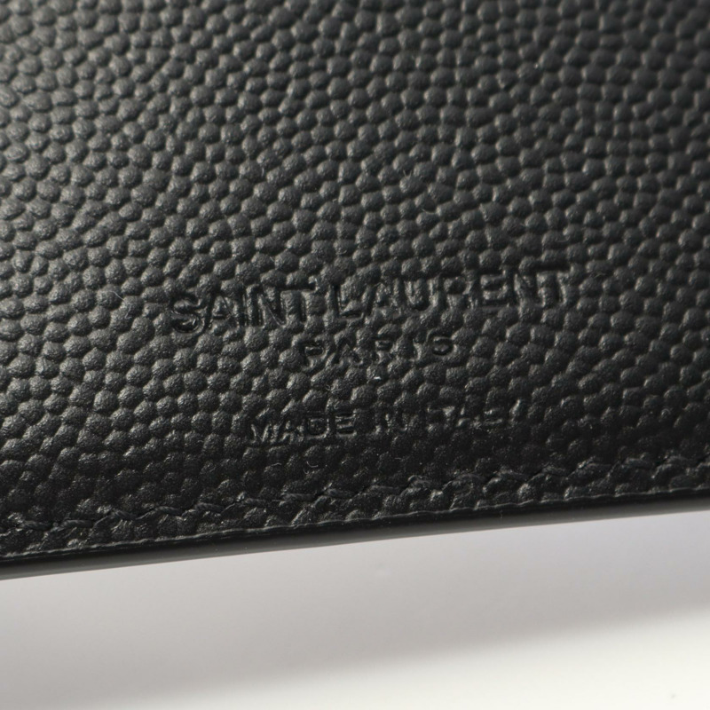 SAINT LAURENT East West 雙折皮夾 396303BTY0N1000 皮革 黑色 全新 男士-3