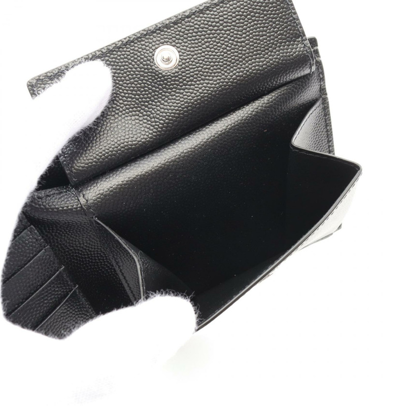 SAINT LAURENT East West 雙折皮夾 396303BTY0N1000 皮革 黑色 全新 男士-4