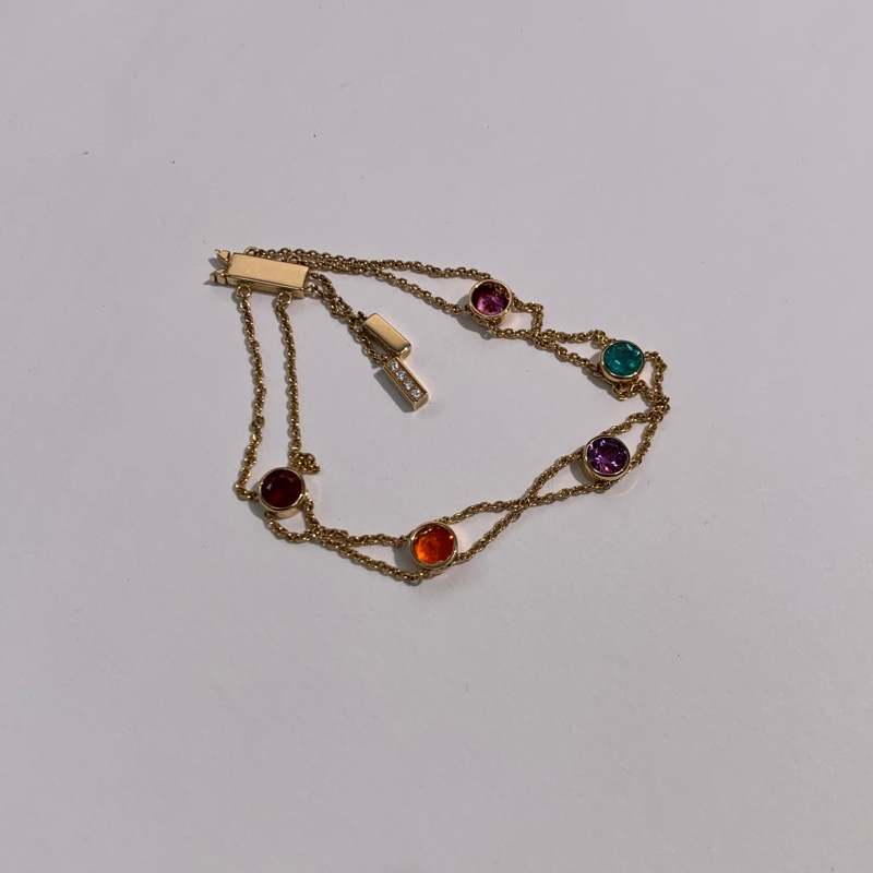 CHAUMET尚美 les acrostiches juex de liens系列定制藏頭詩彩寶手鍊， 長度17.5釐米-1