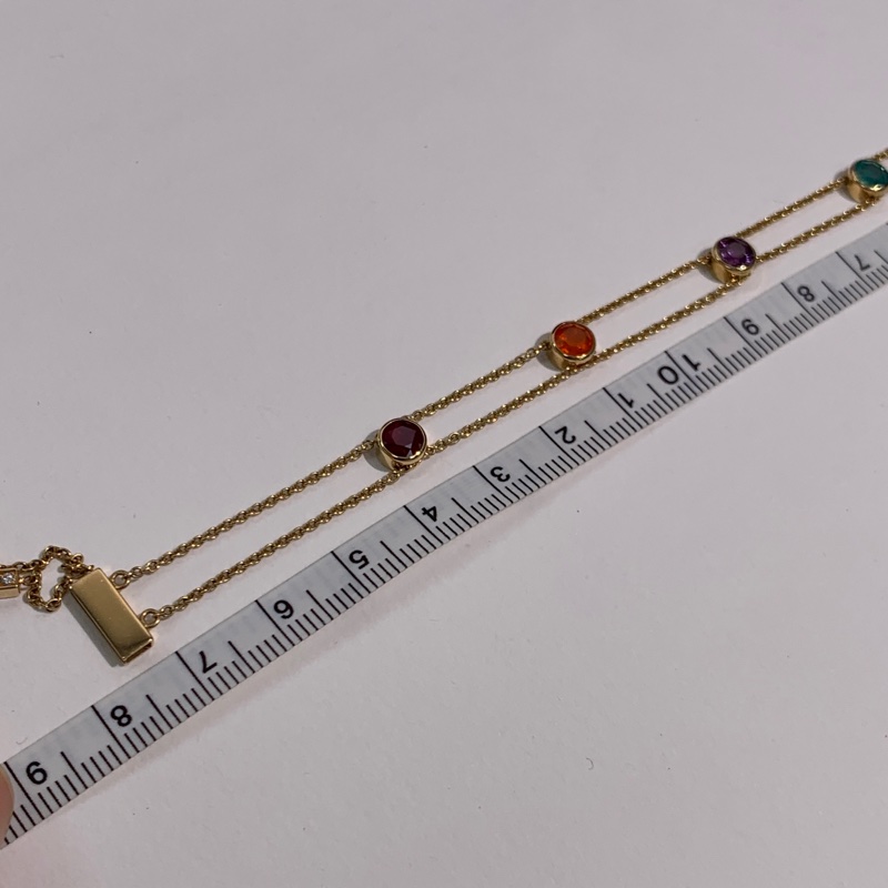 CHAUMET尚美 les acrostiches juex de liens系列定制藏頭詩彩寶手鍊， 長度17.5釐米-11