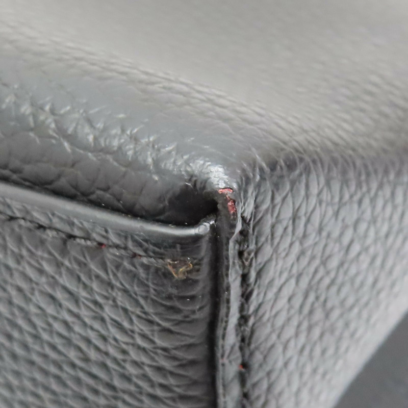 黑色 牛皮 肩背包-15