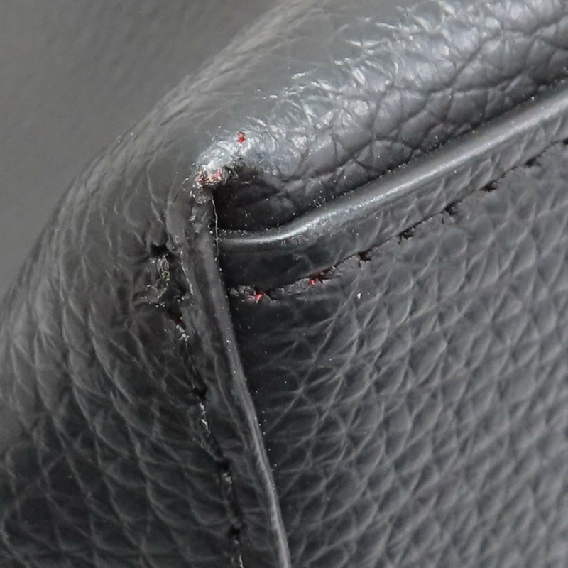 黑色 牛皮 肩背包-18