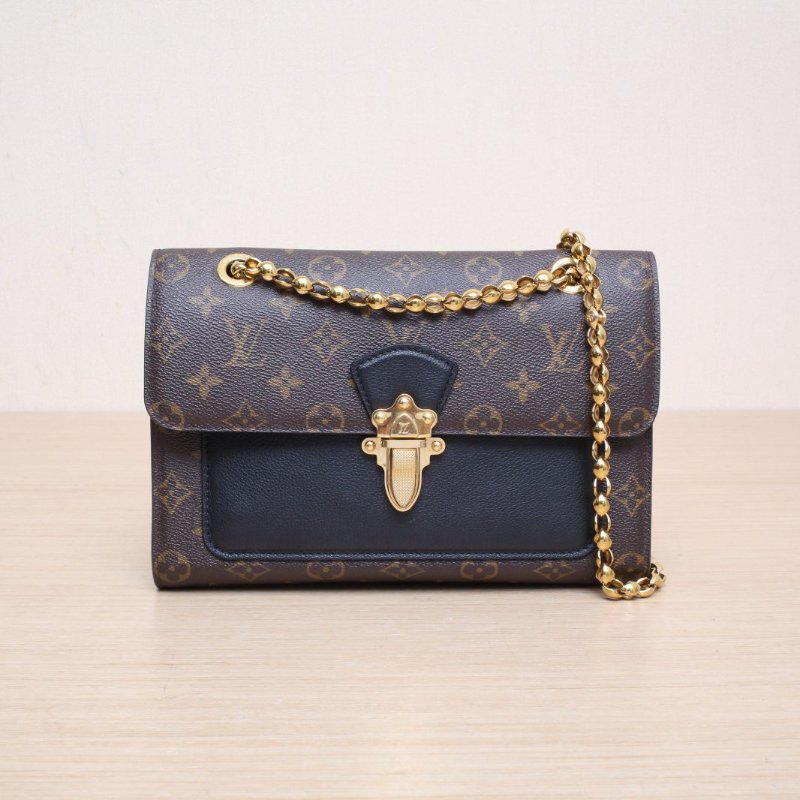 LOUIS VUITTON(路易威登) Victoire 維多利亞 手袋 黑色 PVC 金扣 晶片 老花-2