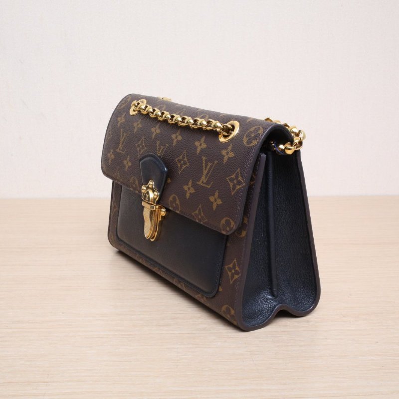 LOUIS VUITTON(路易威登) Victoire 維多利亞 手袋 黑色 PVC 金扣 晶片 老花-3
