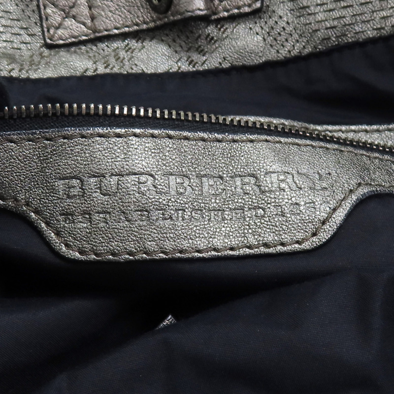 銀灰色 牛皮 肩背包-7