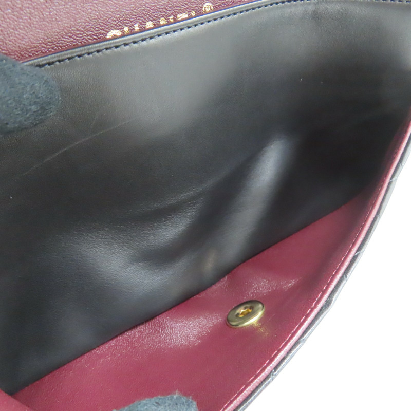 黑色 菱格紋 羊皮 COCO 25 鍊帶 肩背包 A01112-5