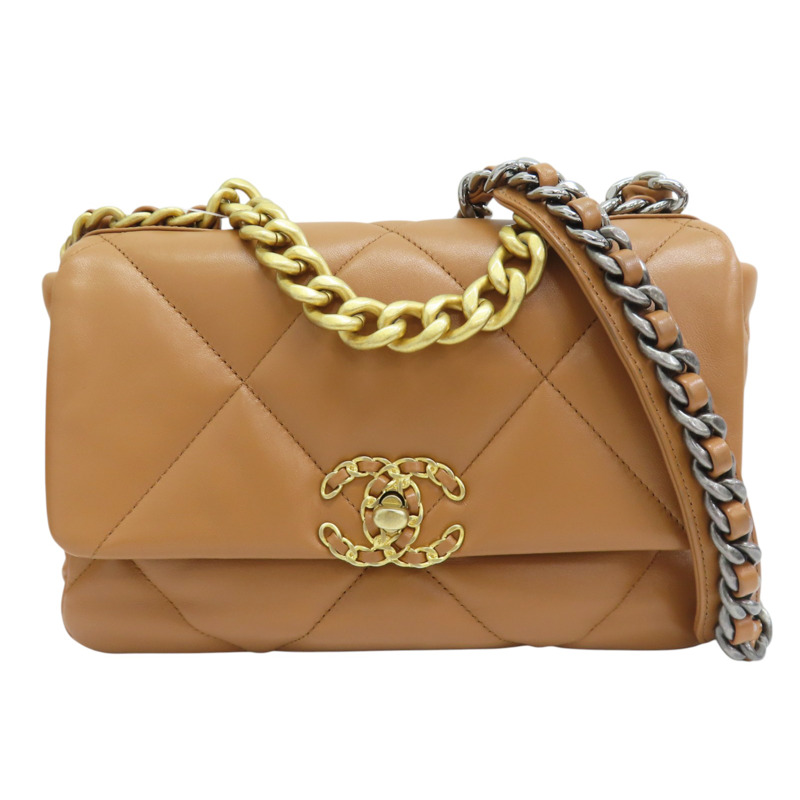 卡其色 羊皮 19 Bag 26Cm 鍊帶 肩背包 AS1160-0