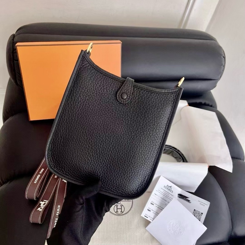 【全新品】Hermes evelyne mini愛馬仕伊芙琳黑金W刻-1