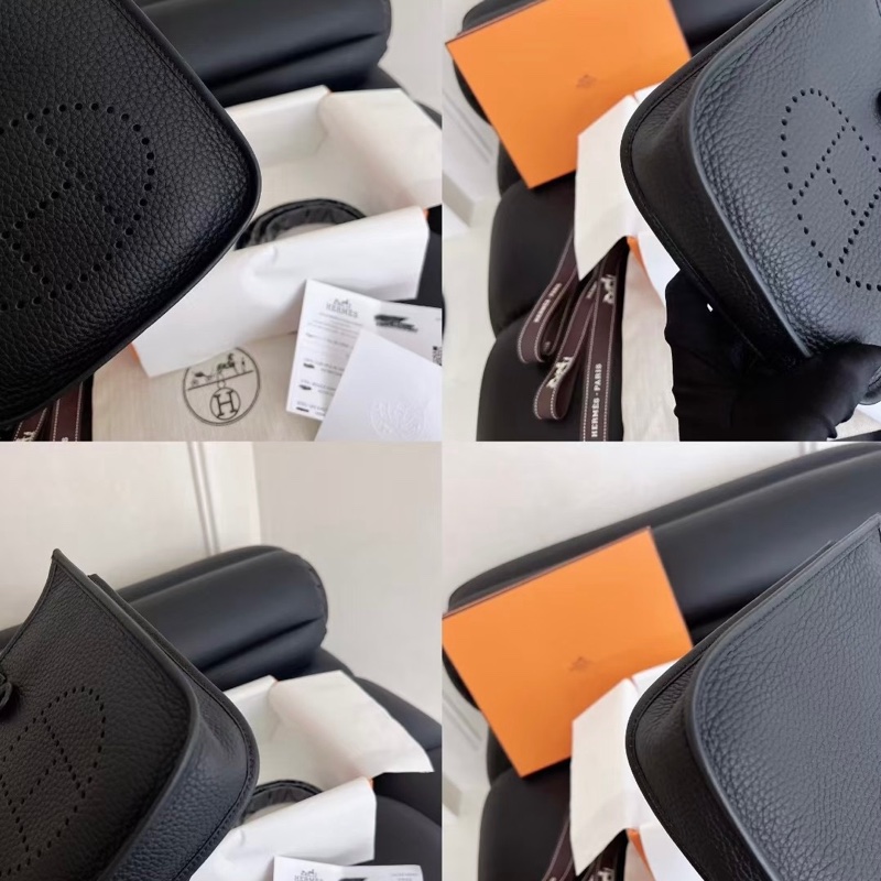【全新品】Hermes evelyne mini愛馬仕伊芙琳黑金W刻-5